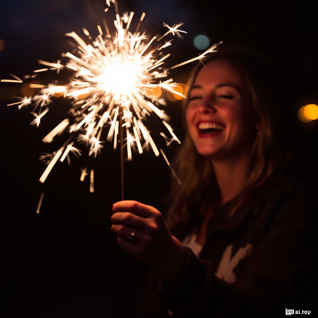 2023-11-03_2135.CR2 woman laughing holding sparkler night