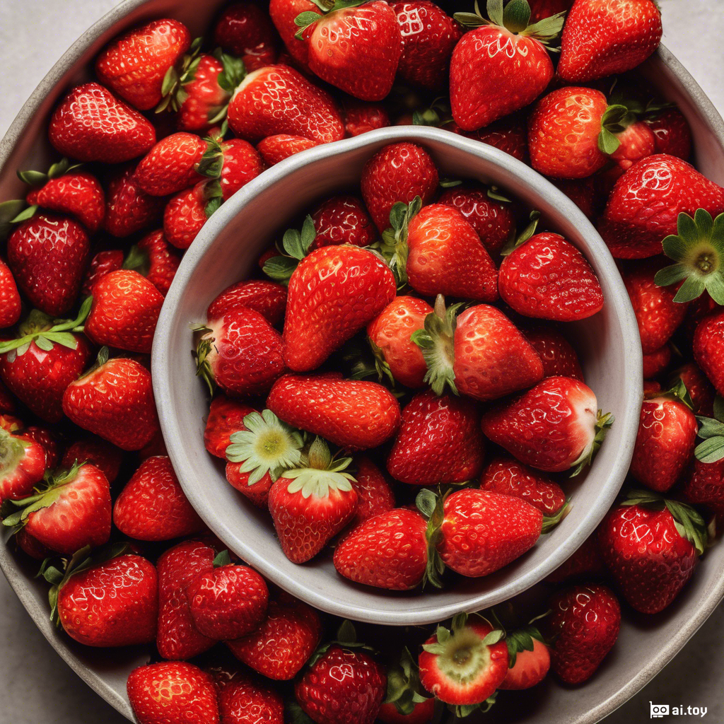 A bowl of fresh strawberries
