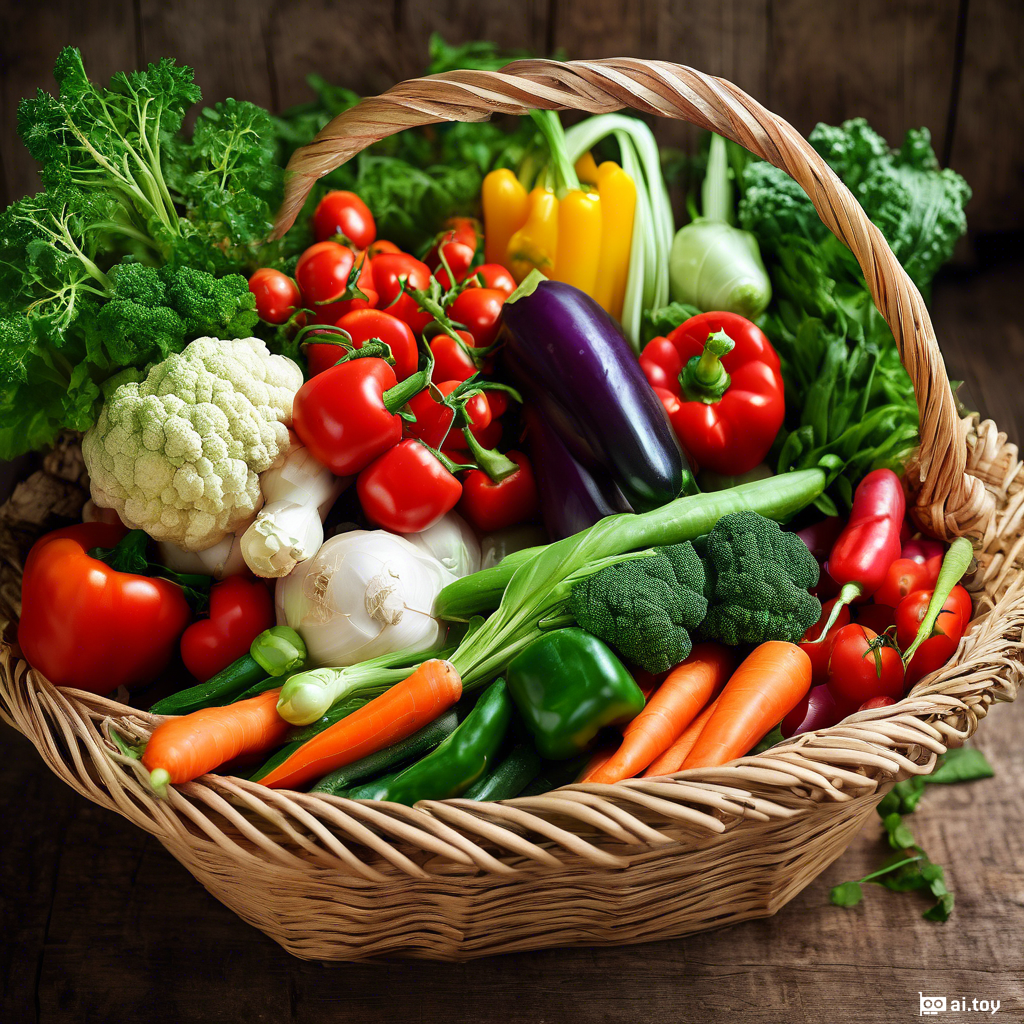 A basket of fresh vegetables