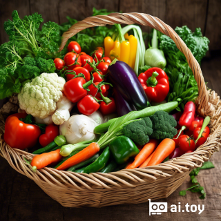 A basket of fresh vegetables