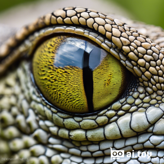 best quality, macro close-up shot of the eyes of a lizard
