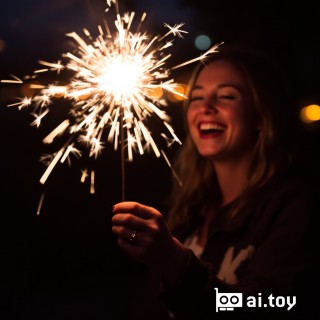 2023-11-03_2135.CR2 woman laughing holding sparkler night