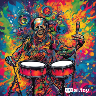 Música, Psicodelia, Bateria, Cores Fortes