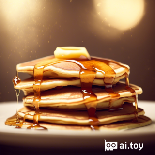 A stack of pancakes with syrup